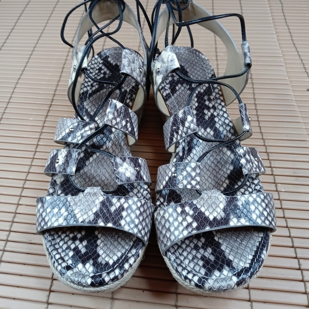 Michael Kors women's snake platform espadrille sandal 2.5" wedge heel. 319pm
